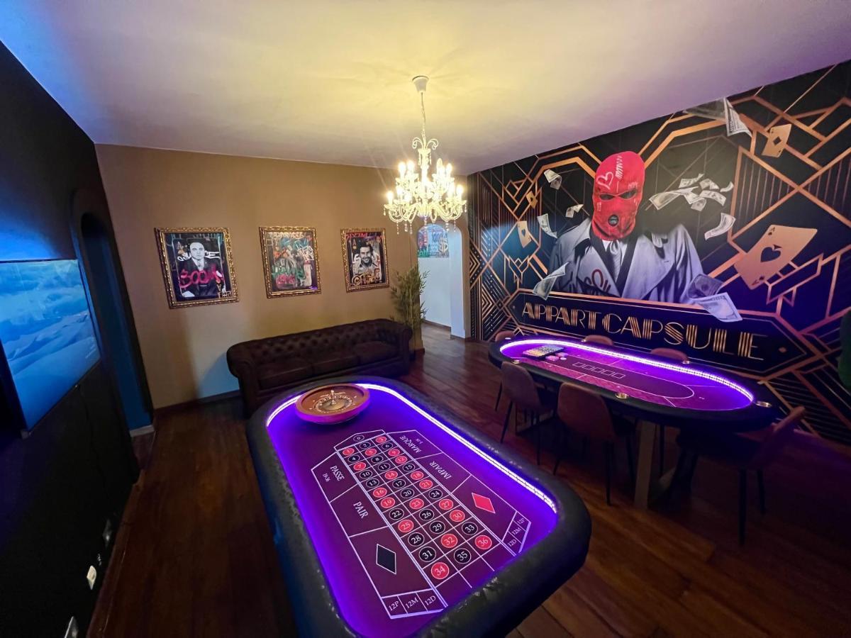 Capsule Casino - Jacuzzi - Billard - Netflix - Console & Jeux Mons Exterior foto